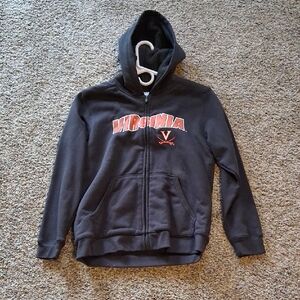 Pro Edge Charcoal Virginia Zip-Up Fleece Lined Hoodie